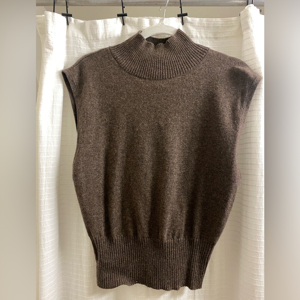 Reformation Brown Cowl Neck Sweater